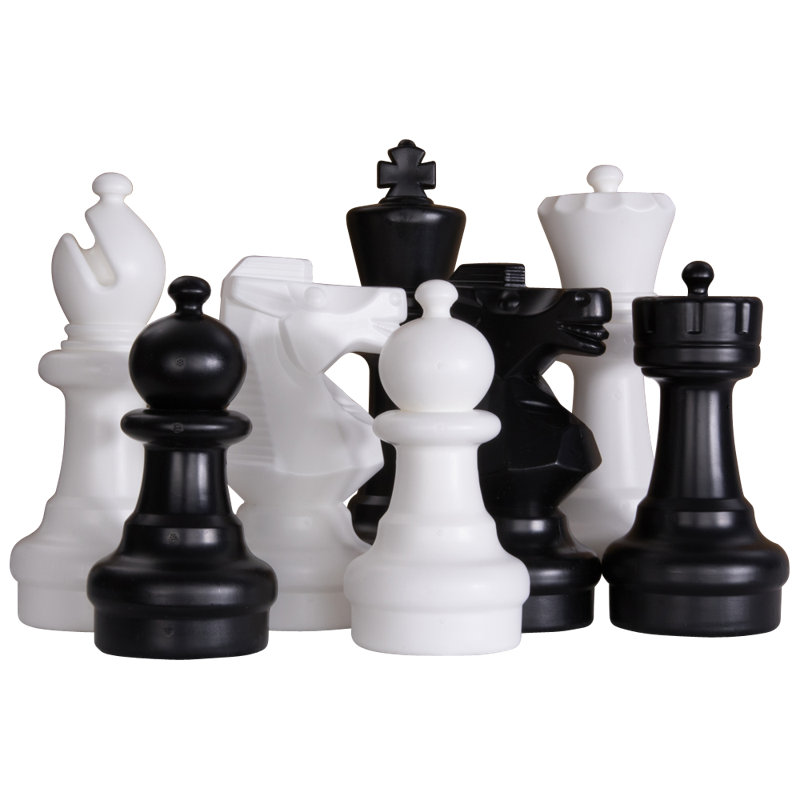 12" Giant Plastic Chess Set with a Quick Fold Nylon Board