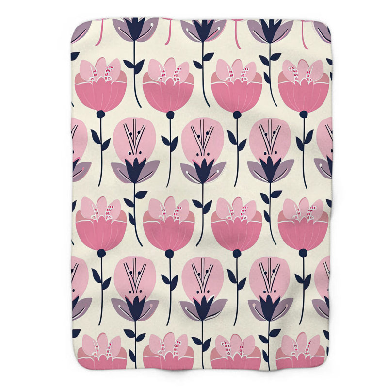 Blush Scandinavian Blossoms - 1 pièce Sher, L 50 po x L 60 po
