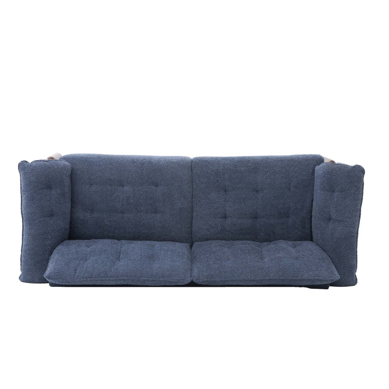Canapé rembourré 3 places 83,5 po 83,5 po, Boucle bleu marine