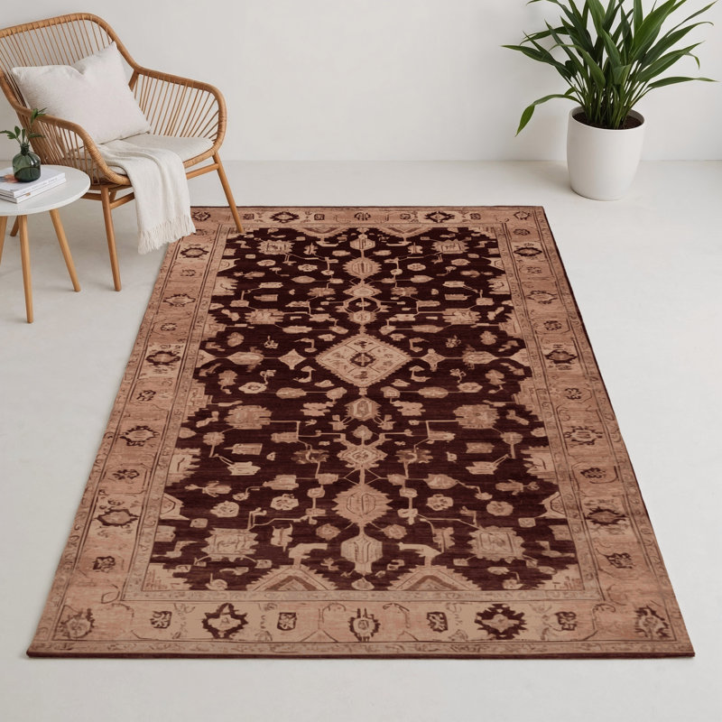 Tapis intérieur et extérieur brun Overdyed, Rectangle 9 pi x 12 pi