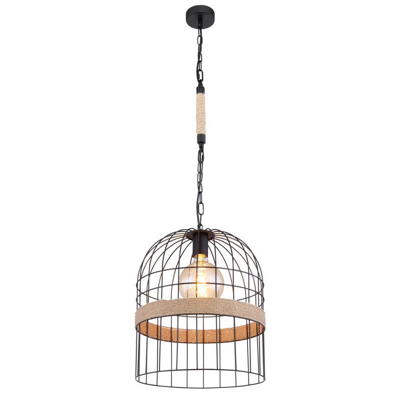 Alethea 1 - Light Black Dome Pendant, 140cm H x 9cm W x 9cm D