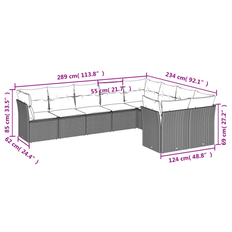 Vidaxl Garden Sofa Set