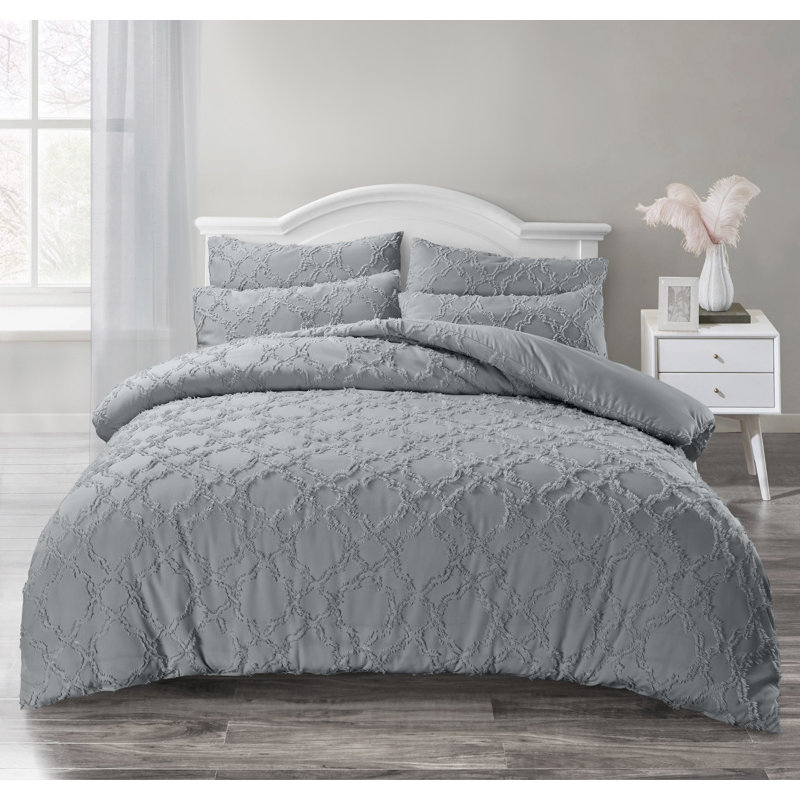 Luxury Allover Tuft Shabby Elegance Duvet Set, 230 x 220 cm