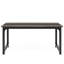 Grand bureau d'ordinateur moderne de 63 po pour bureau à domicile - Table d'écriture robuste avec structure en acier, poste de travail industriel avec bureau spacieux et pieds réglables, gris rustique et noir-903881160