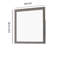 Structure en bois carrée miroir avec détails de grain, gris foncé et argent