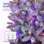 Arbre de Noël 7,5 pi, arbre de Noël ombré blanc mauve avec branche floquée et 300 lumières DEL-780330630-780330648