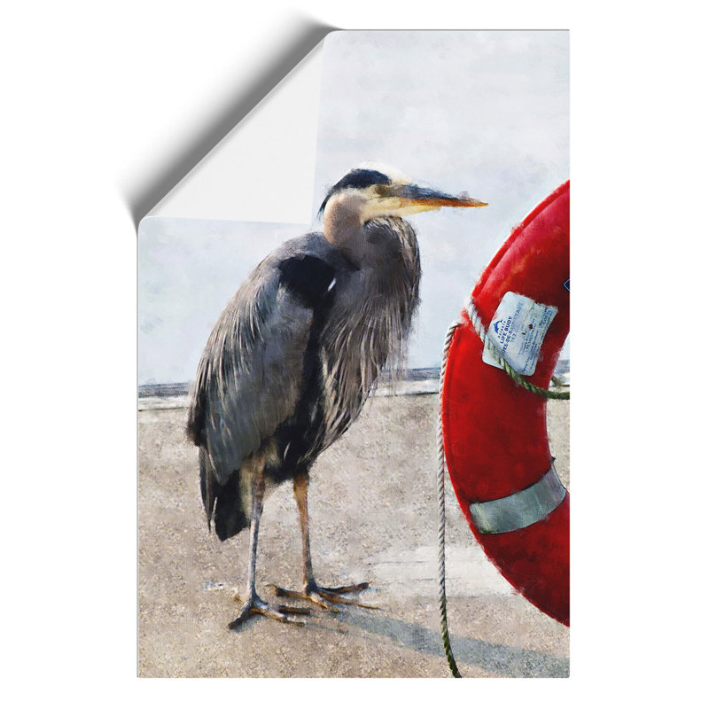Blue Heron Painting - Frameless Print, 59cm H x 42cm W x 0.1cm D