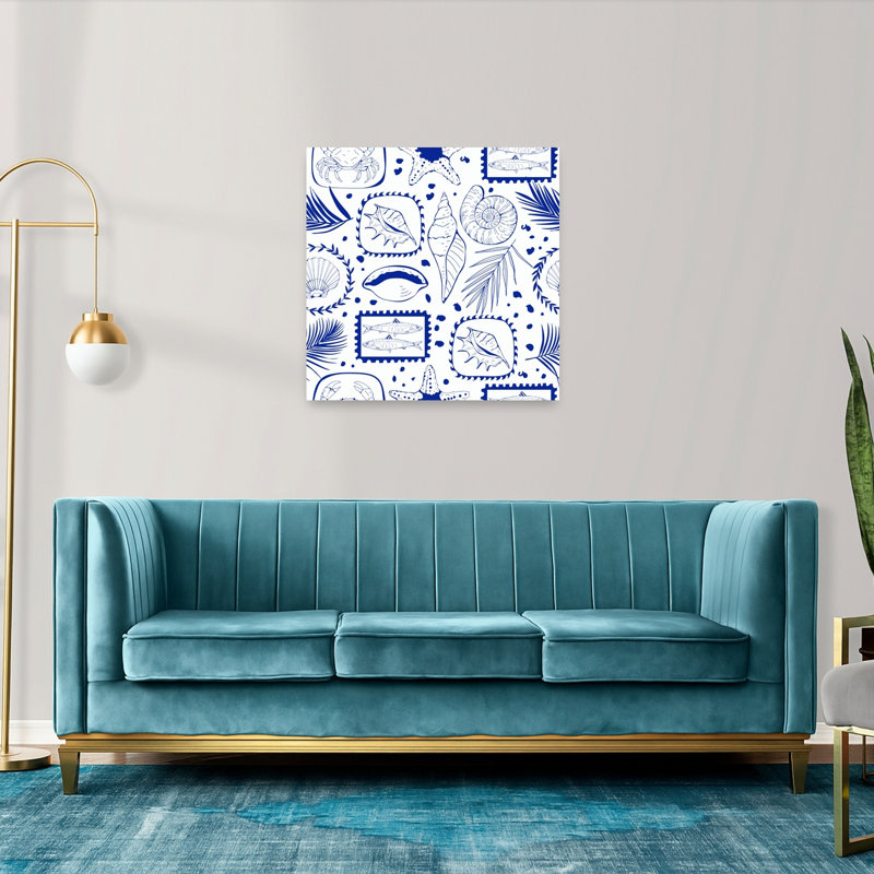 Impression d'art mural nautique abstrait, 36" H x 36" W