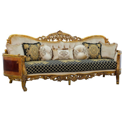 Canapé à accoudoirs arrondis 106 po avec coussins réversibles Maggiolini
