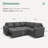 Anureet Latitude Run® Modular Sleeper Sectional L Shaped Couch Sofa Bed With Storage Seat-1469494869