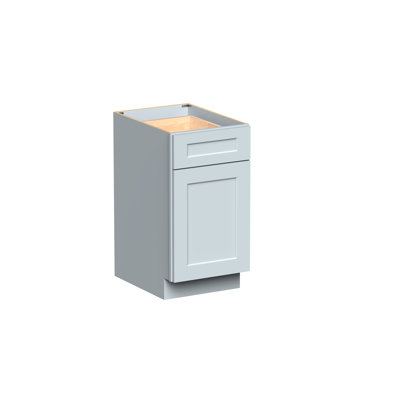 DL Cabinetry (Ready-To-Assemble) Shaker Style Waste Basket Base Cabinet W18" x H34.5" x D24" - Dove Grey