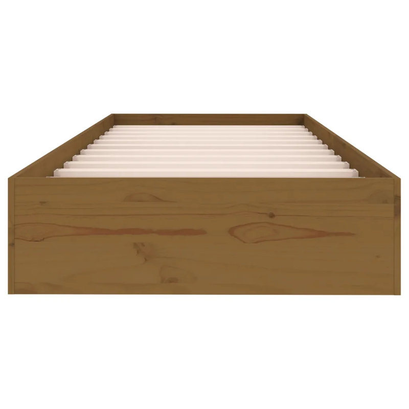 Bed Frame Solid Wood, Small Single (2'6), natural