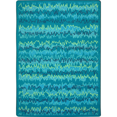 Static Electricity© Rectangle Abstract Machine Tufted Nylon Rug