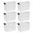 Sterilite 30 Qt 6-Pack & 18 Qt 6-Pack Clear Plastic Stackable Storage Bin w/ Lid