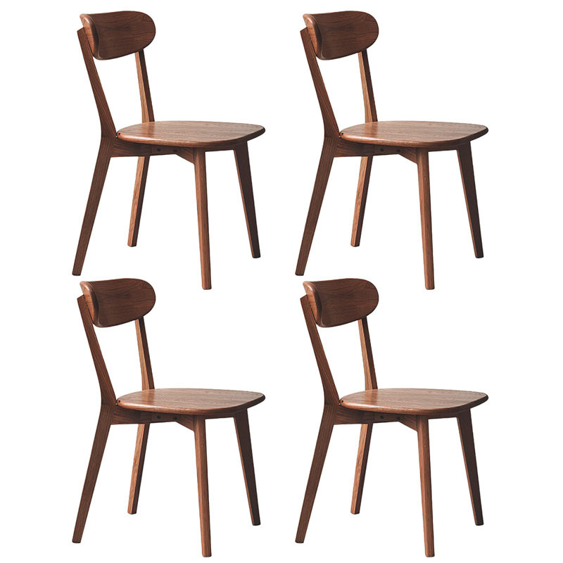 Wood Dining Chairs Set, Solid Oak Wood Chairs w/ Backrest & Seat, Anti-Slip Pads, Oak
