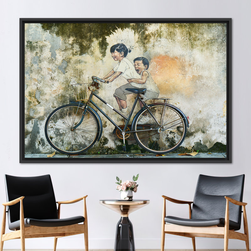 Print on Canvas, 70 cm H x 100 cm W, Floater Framed Print without Mat, Black