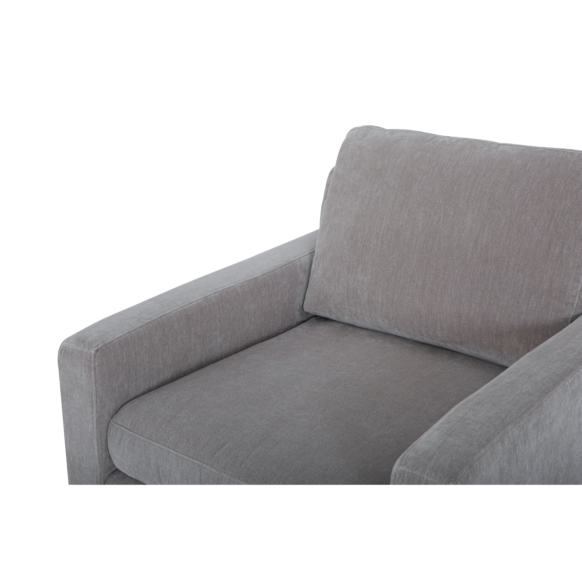 Dannie 34" Upholstered Accent Chair, White Performance Chenille