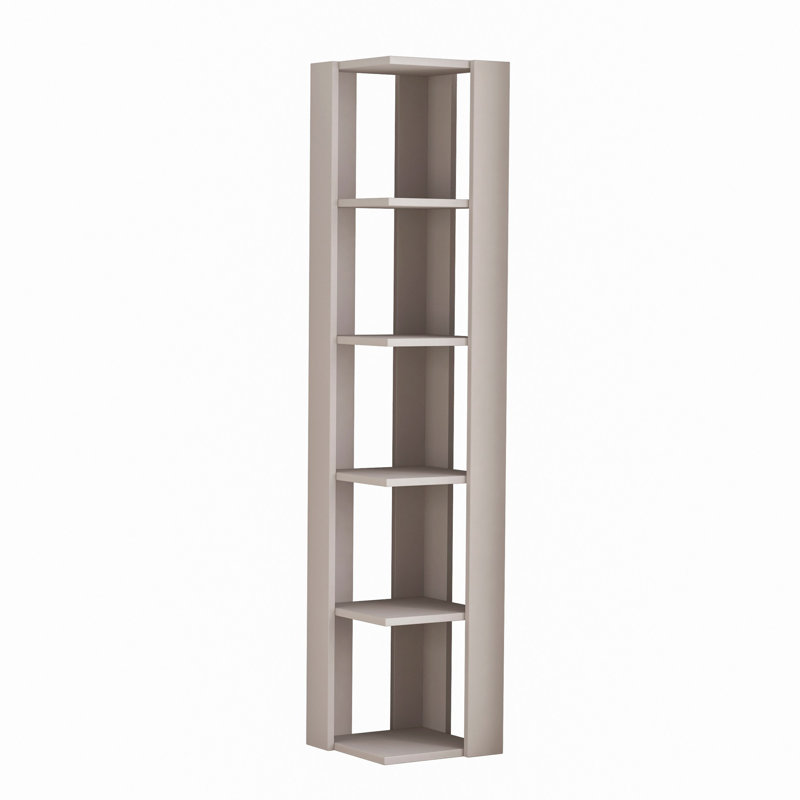 Bibliothèque de bibliothèque H 63,27 "x l 13,36" Caprice, Taupe