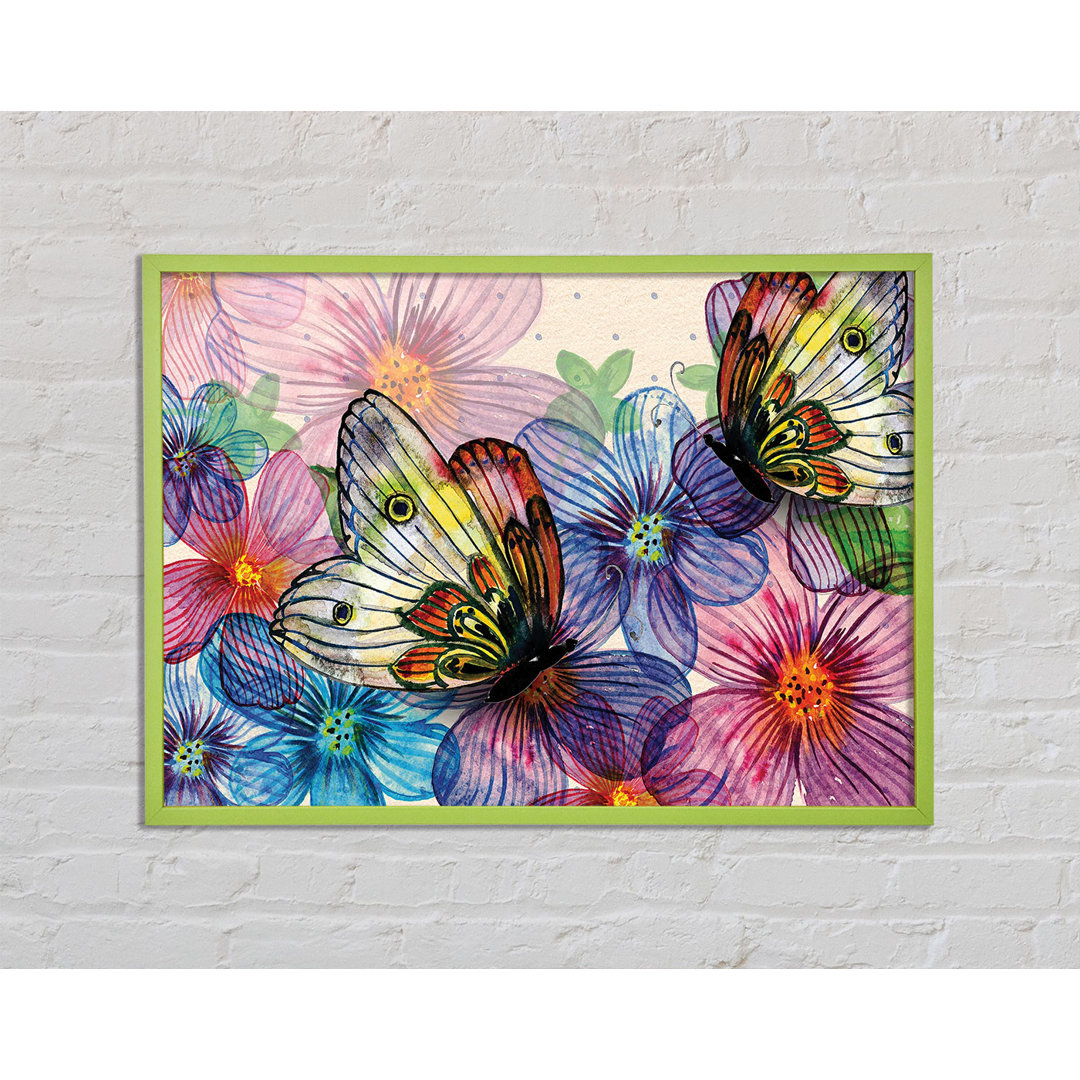 Ballari Butterfly Petal Madness - Einzelner Bilderrahmen Kunstdrucke