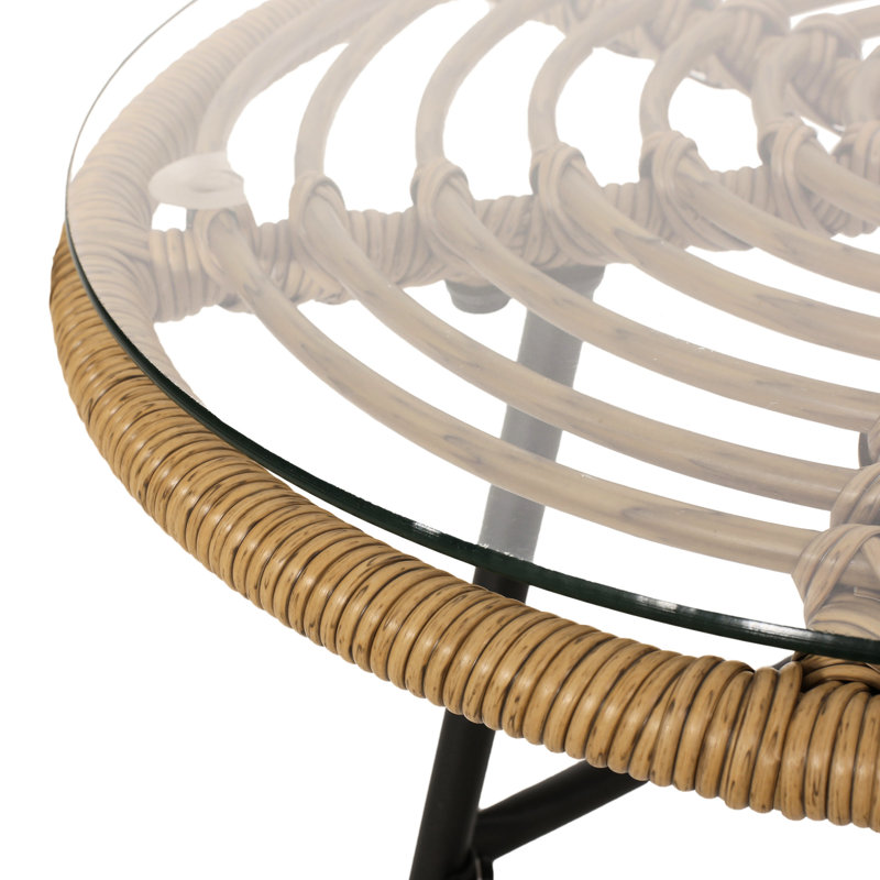 Table avec verre trempé pour l'extérieur