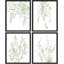 «Minimal Botanical» IDÉE4WALL, art mural variété de feuille de forêt vert pastel encadré, ensemble de 4 impressions de nature sauvage, décoration murale botanique floral pour le salon, impression encadrée de chambre à coucher, 4 pièces-90162009-90162013