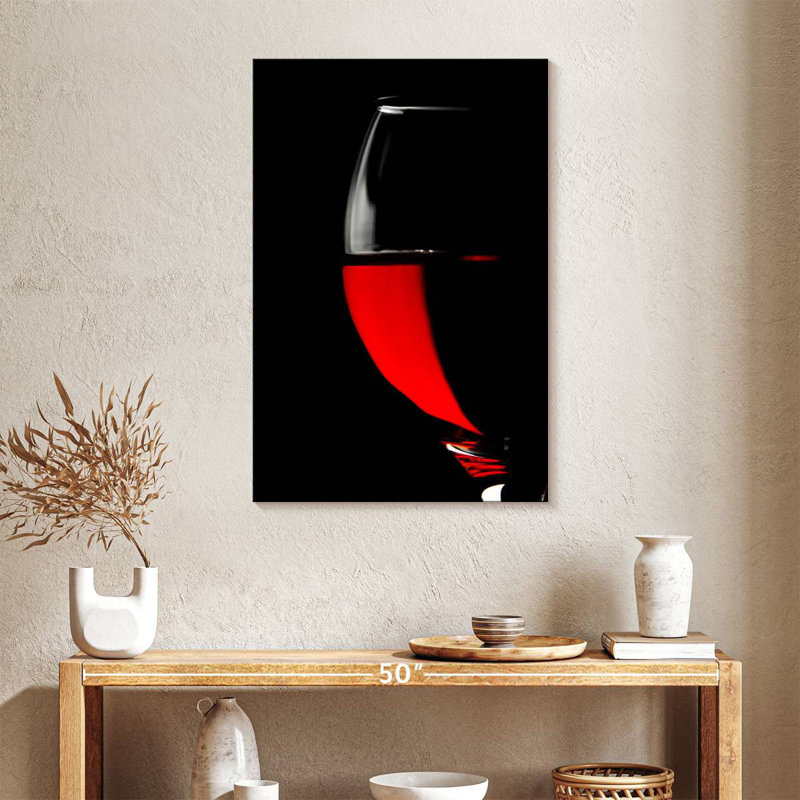 Yarlin Half Red Wine, 36" H x 24" W
