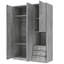 Rangement garde-robe en bois 2 portes pour chambre à coucher-593612458