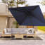 Kappel 10 x 13 Ft Rectangular Tilt Adjustable Curved Cantilever Umbrella with Wheeled Base-92178349