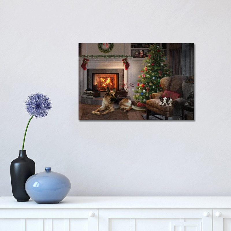 Do I Hear A Visitor - Wrapped Canvas Print, 30.48cm H x 45.72cm W x 1.905cm D
