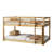 Solid Wooden Bunk Bed With Ladder, Crafted With Strengthened Slats-1684255490