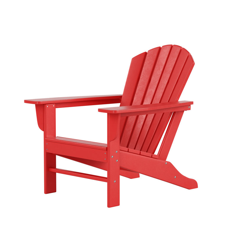 Chaise Adirondack en plastique Abril, Rouge
