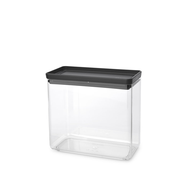 Brabantia Tasty+ Stackable Canister, 3.5 Liter, Dark Gray