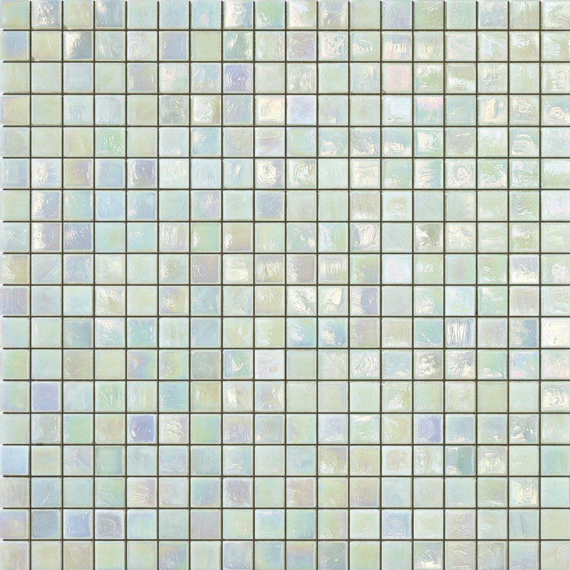 Fern 0 5/8" x 5/8" Iridescent Glass Mosaic