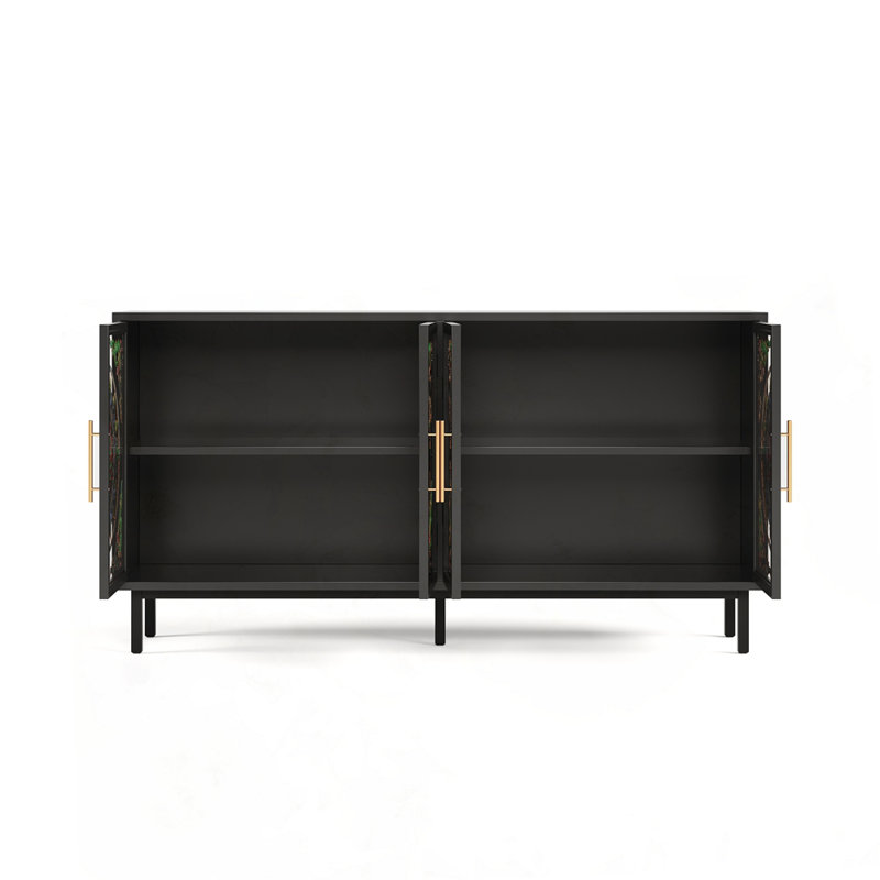 Armoire de rangement artistique avec 4 portes