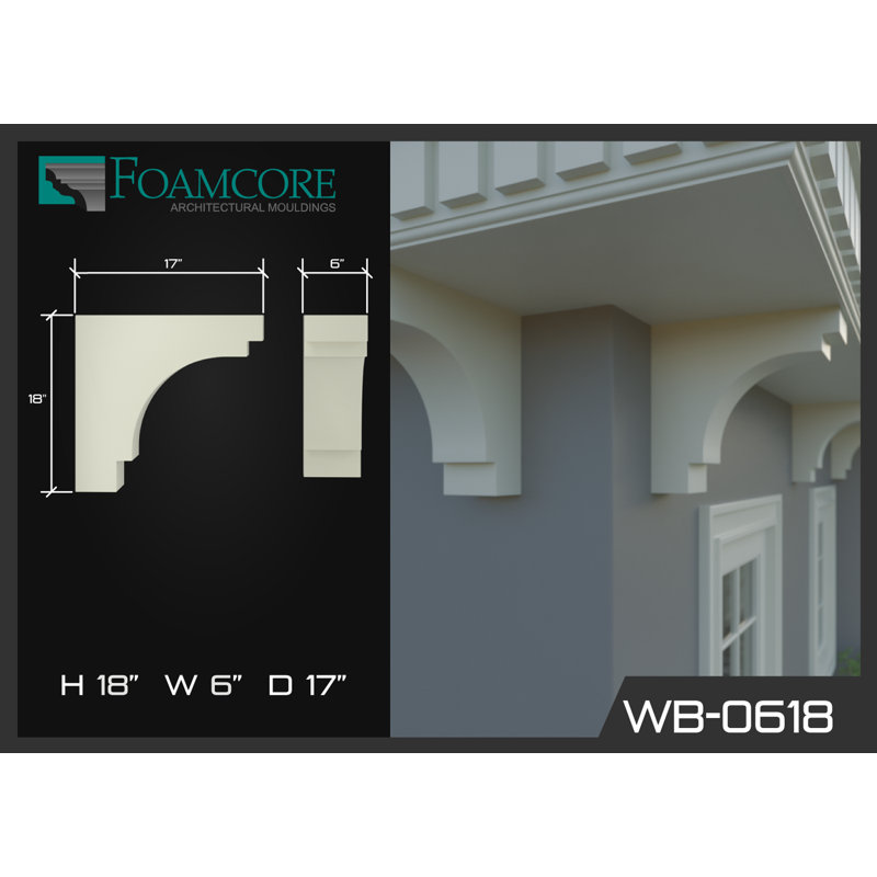 18'' H x 6'' W x 17'' D Urethane Bracket / Corbel