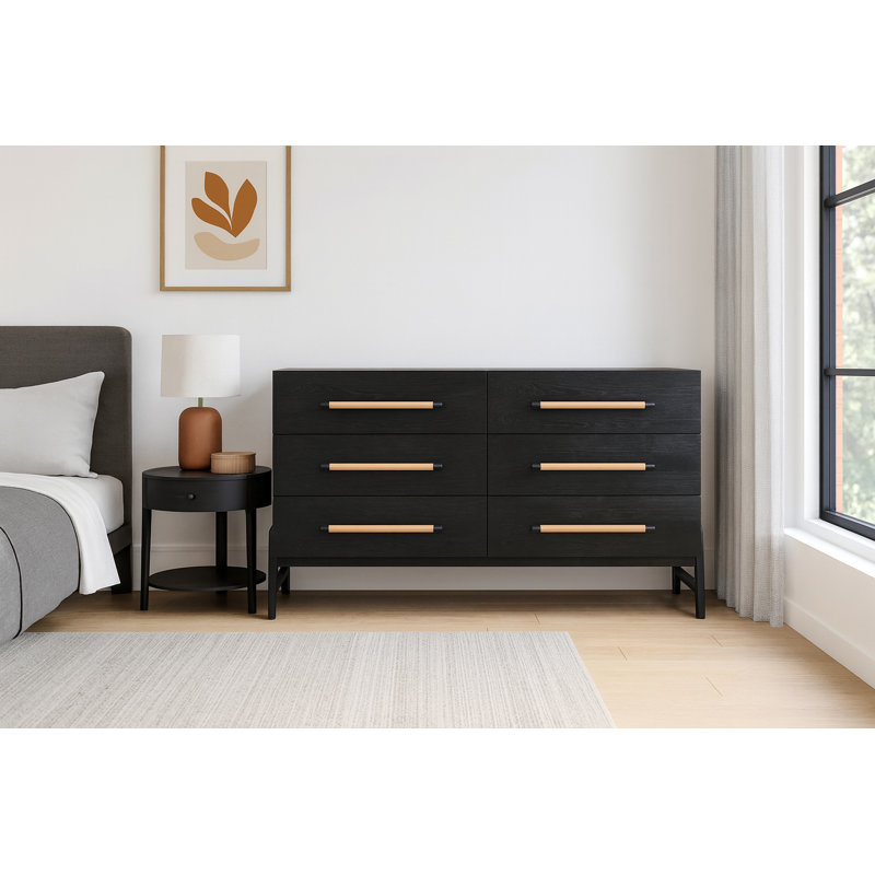 Kaya 6 - Drawer Dresser, Black