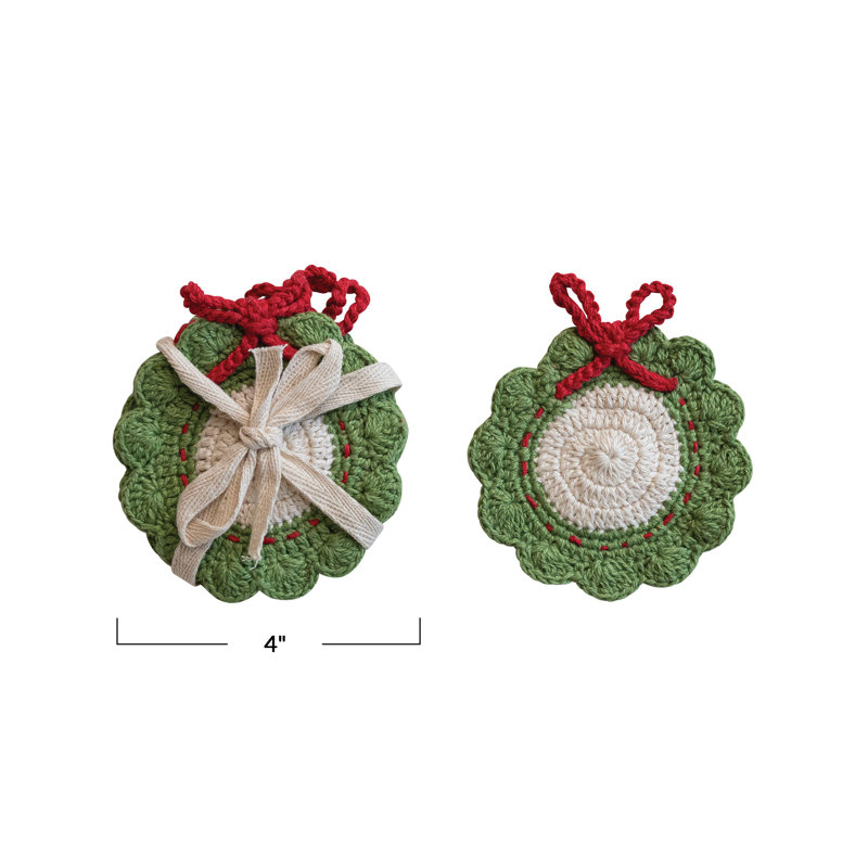 Sous-verres en coton en forme de couronne