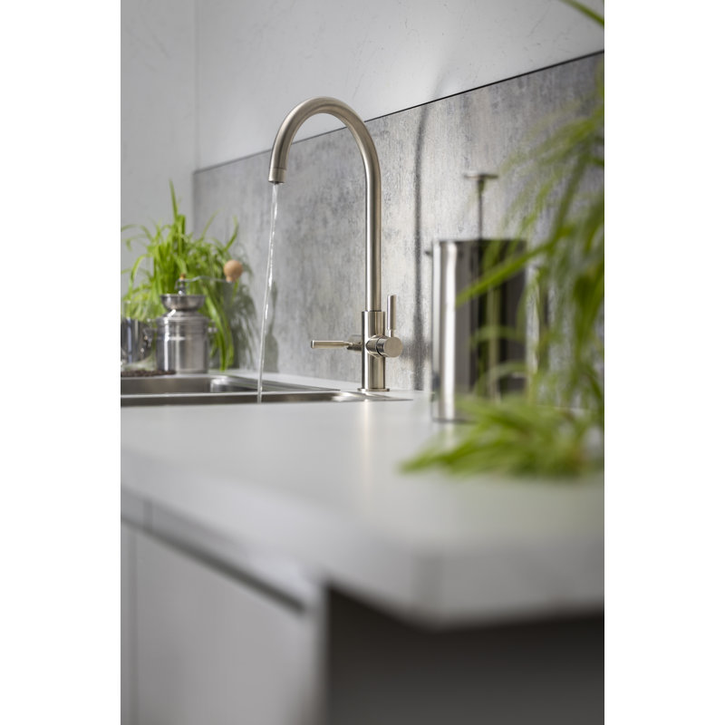 Abode Hemista Slimline 3-in-1 Hot Water Tap, Nickel