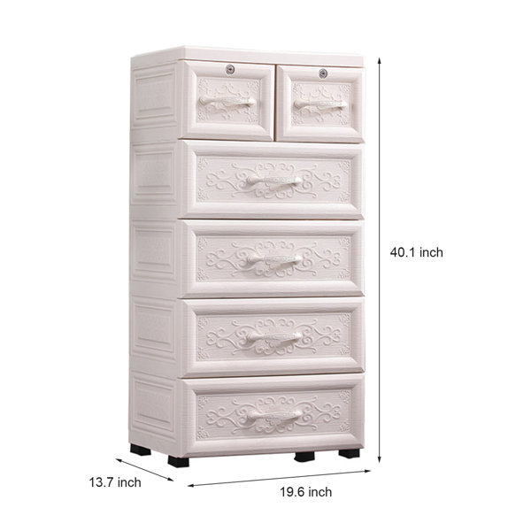 YYBSH 6 Plastic Drawer Storage Chest & Reviews