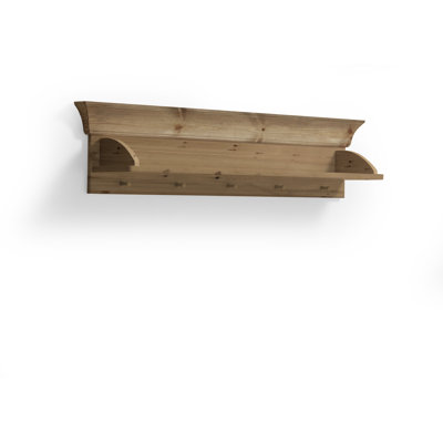 Leary Pine Solid Wood Floating Shelf