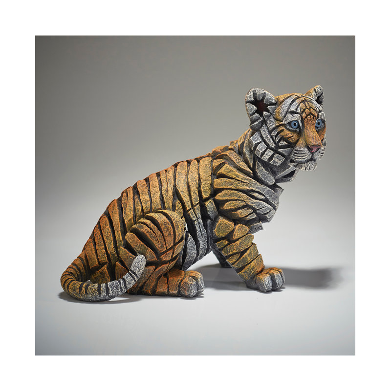 EDGE Sculpture Tiger Cub Figure 6.9in H
