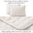 Southshore Fine Linens Southshore Essentials Quilt Set in Bone, Double-Brushed Microfiber Oversized Embroidered Lightweight Quilt with 2 Standard Pillow Shams, Full / Queen-879213757-879213699