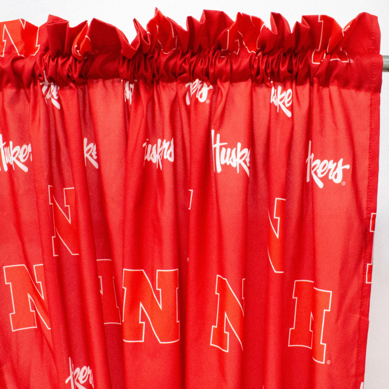 NCAA Semi Sheer Curtain Pair, 42" W x 84" L