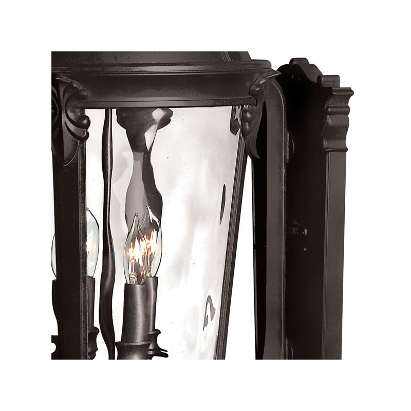 Lanterne murale d'extérieur en aluminium Windsor, H 25,5 po x l 9,5 po x P 12 po, Noir