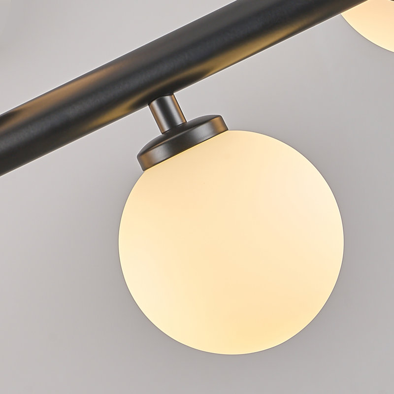 Lustre linéaire spoutnik à 16 lumières Jewellia, Blanc, Chrome chrome, 16 Lights