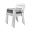 Chaise de patio empilable avec coussin Chamya-1237755486