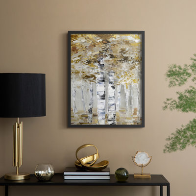 «Neutral Birch II», reproduction encadrée - bois massif