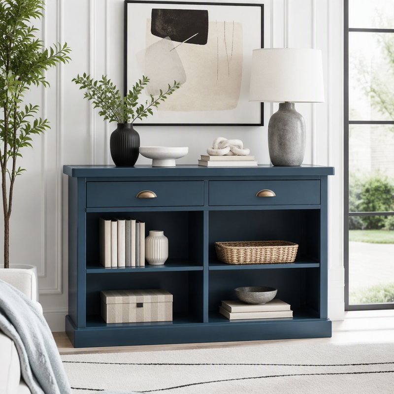 47 " W Console Table, Navy