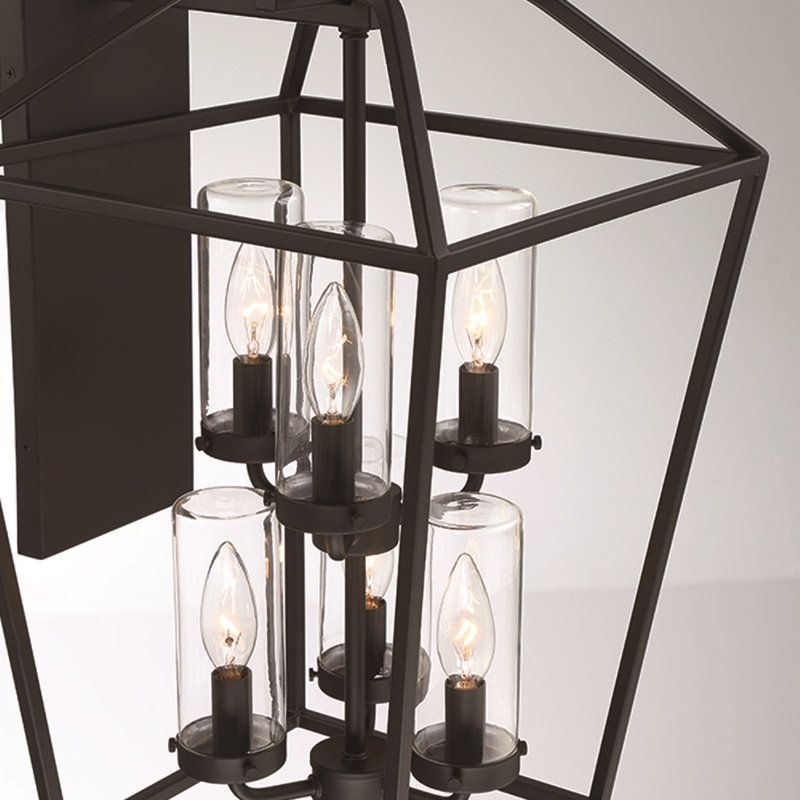 Lanterne noire 6 lumières Ispa