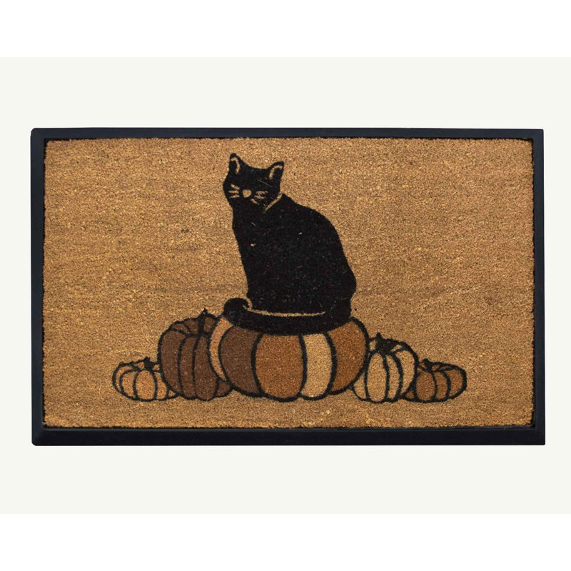 Ensemble de tapis d'entrée convertibles 4 chats et chiens, citrouille et chat, rectangulaire